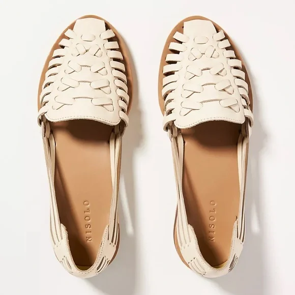 Nisolo Woven leather cream Sandals Elegant and Versatile - Picture 2 of 14